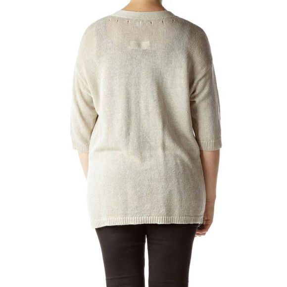 J. Jill Love Linen Knit Cardigan in Beige, size XS - VGUC - Picture 2 of 14